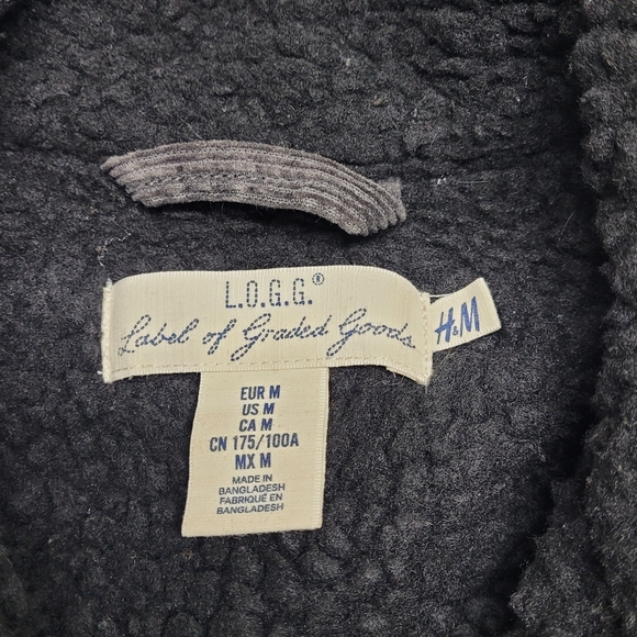 H&M Corduroy & Faux Sherpa Trucker Jacket Medium - Picture 5 of 15